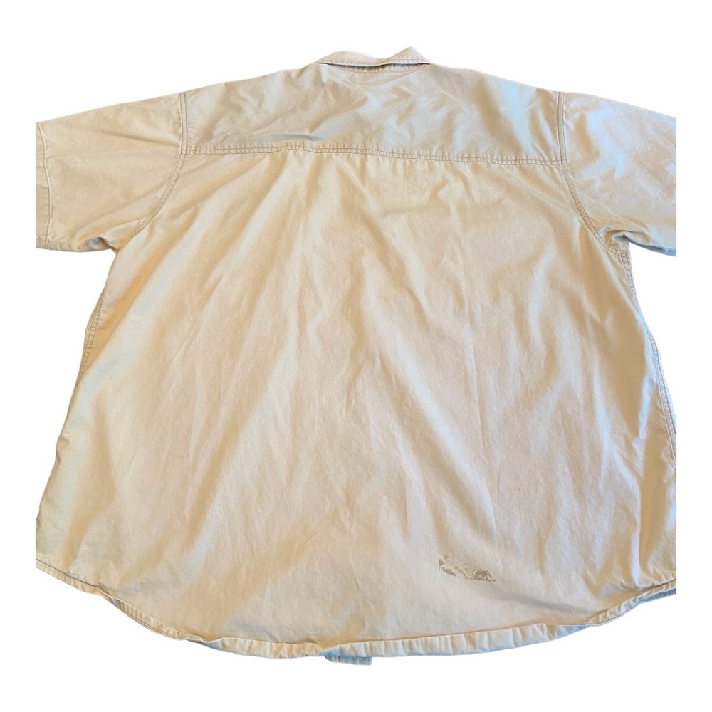 Men’s short sleeve casual button down shirt in tan by Faded Glory sz XXL - Picture 2 of 6